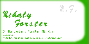 mihaly forster business card